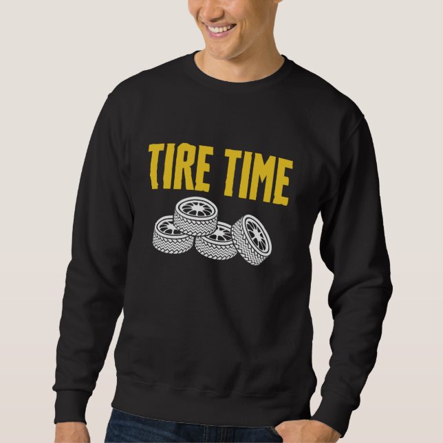 Bytesmekanism för däck-Däck Guy Wheel Rims-ändring Lång Ärmad Tröja (Framsida)