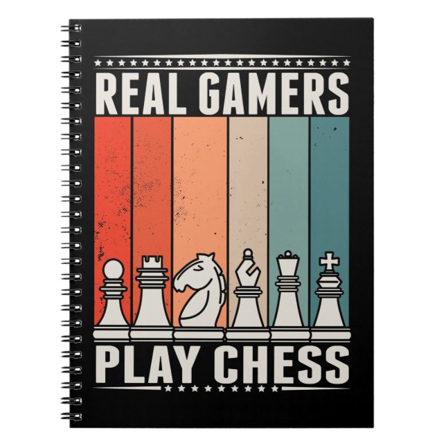 Bytet Chess Gamer Board Chess Delar Anteckningsbok (Framsidan)