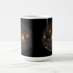 Bytet Fanns Fantasy Källardesign Pixel Art Magisk Mugg