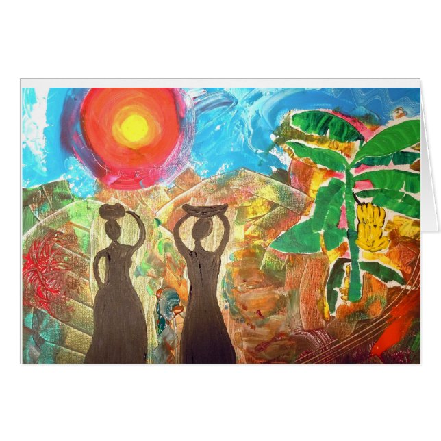 Byvattenbärare Hälsningskort (Framsidan Horizontal)