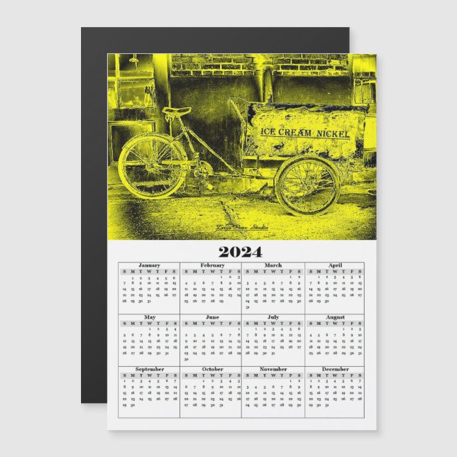 Bywater Bicycle 2024 Calendar (Fram/baksida)