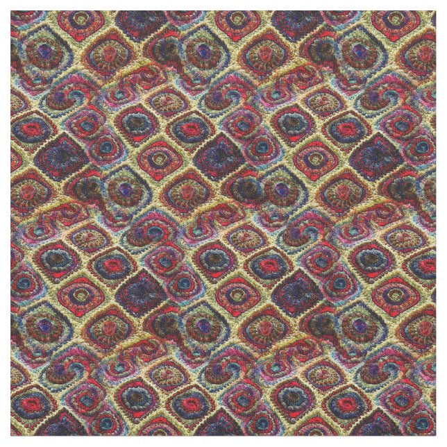 Bywhacky virkning   tyg (Närbild)