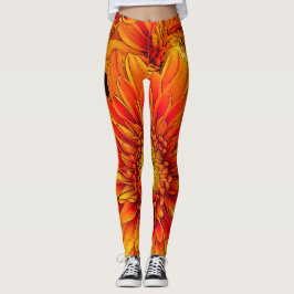 Byxor/damasker för orangebristningsYoga Leggings