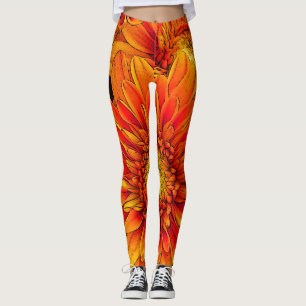 Byxor/damasker för orangebristningsYoga Leggings