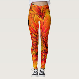 Byxor/damasker för orangebristningsYoga Leggings