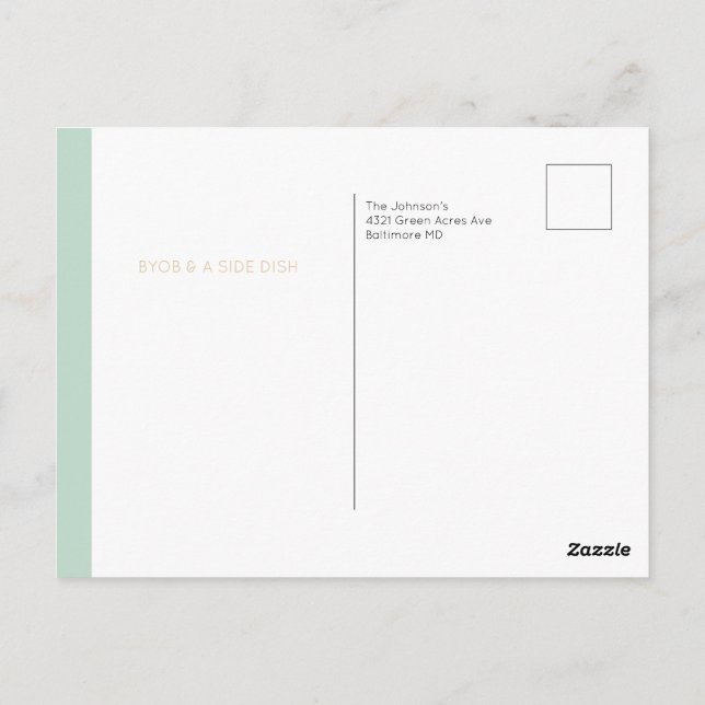 Byxor Friendsgiving-Thanksgiving för matkoma och T Vykort (Baksida)