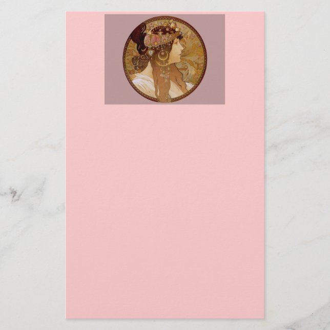 Byzantine Brunette, 1897 Brevpapper (Framsida)