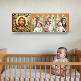 Byzantine Christ Icon - ADORED Baby Photo  Canvastryck
