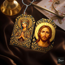 Byzantine Christ Icon - Jesus Presentetikett