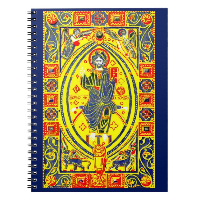 Byzantine folk art Jesus Anteckningsbok (Framsidan)