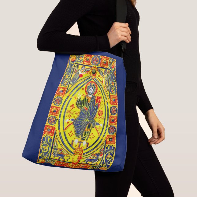 Byzantine folk art Jesus Axelväska (Närbild)