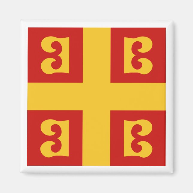 Byzantine Imperial Flagga, 14:e århundradet Magnet (Framsidan)