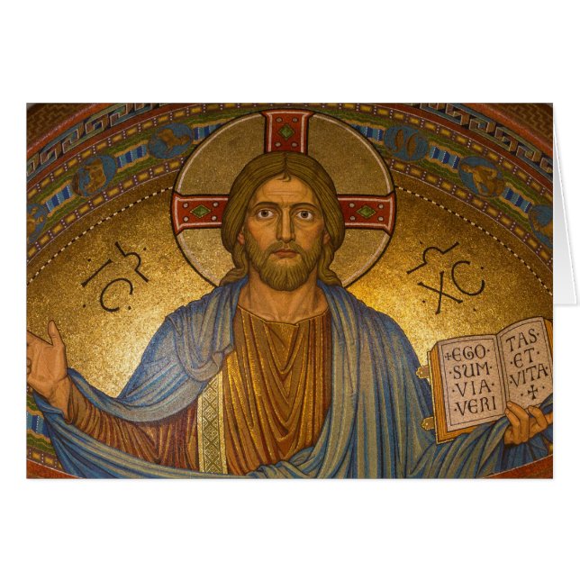 Byzantine Jesus hälsningskort (Framsidan Horizontal)