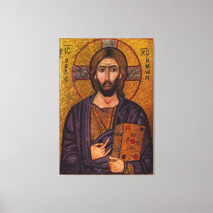 Byzantine Jesus Pantokrator Canvastryck