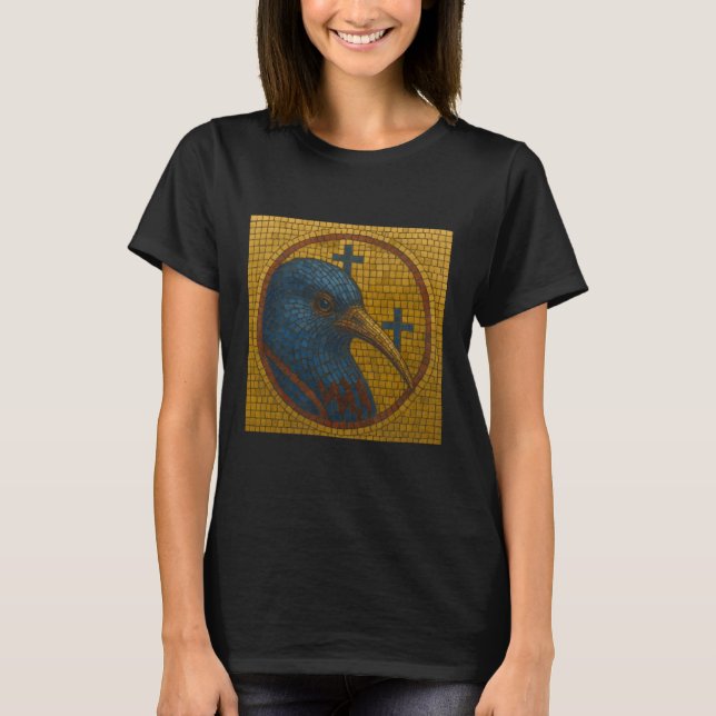 Byzantine Kiwi Mosaic T Shirt (Framsida)