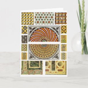 Byzantine Marble Golv Mosaic Kort