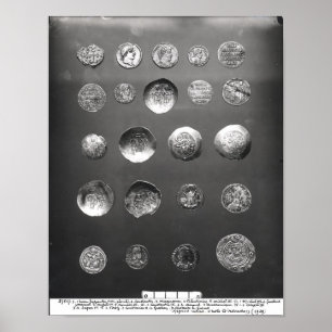 Byzantine-, romare- och Sassanian mynt Poster
