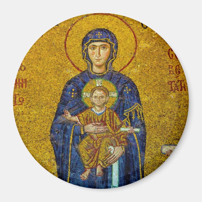 Byzantine Saint Mary Theotokos Magnet Hagia Sophia (Framsidan)