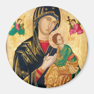 Byzantine Virgin Mary och Child Icon jul Magnet