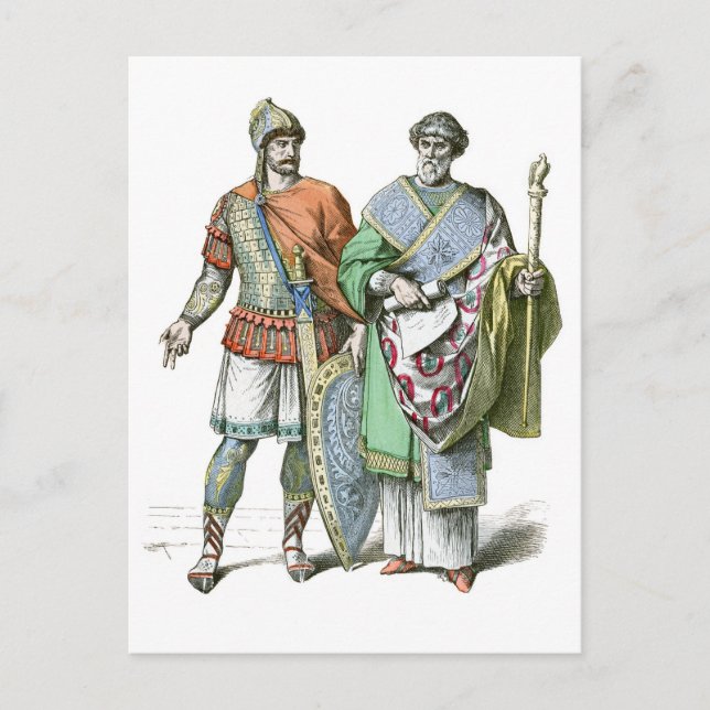 Byzantine Warrior och förbundskansler Vykort (Framsida)
