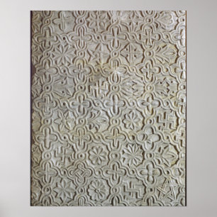Byzantineslab med cruciform dekoration, 12th-14t poster