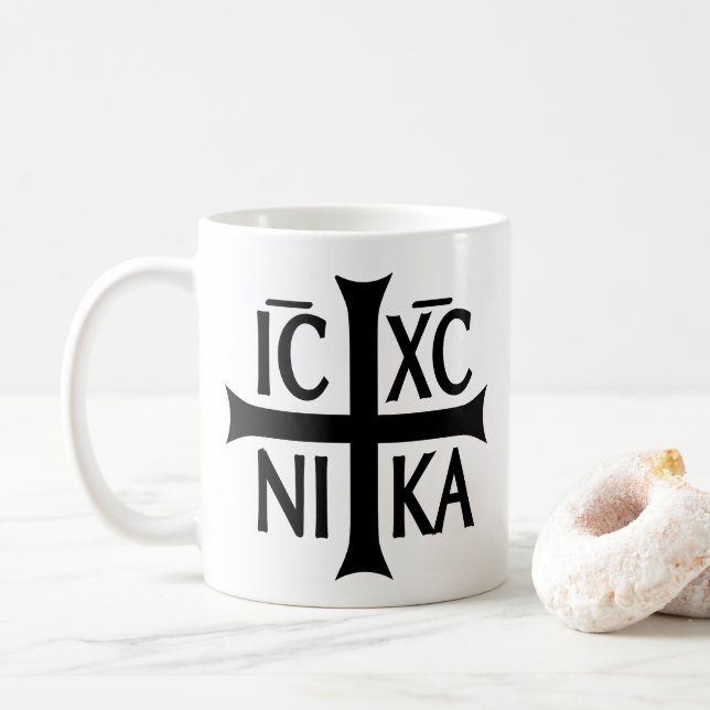Byzantinsk ICXC NIKA Kristus presentmugg  Kaffemugg (Med munk)