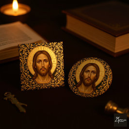 Byzantinsk Kristus-ikon - Jesus Magnet