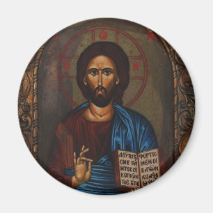 Byzantisk grekisk ortodox Icon JESUS CHRIST Magnet