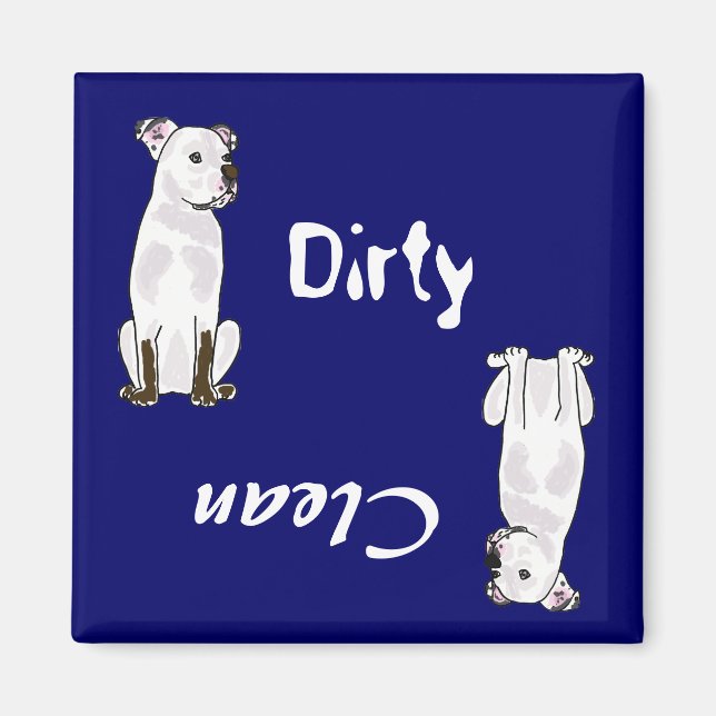 BZ- American Bulldog Dirty Tassar Magnet (Framsidan)