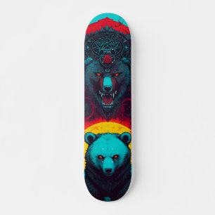BZ Krig Bear Officiell Galenhet Anpassningsbar Ska Mini Skateboard Bräda 18,5 Cm