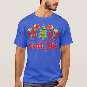 Bzlg Dala Horse Gud Jul Julgran God jul T Shirt