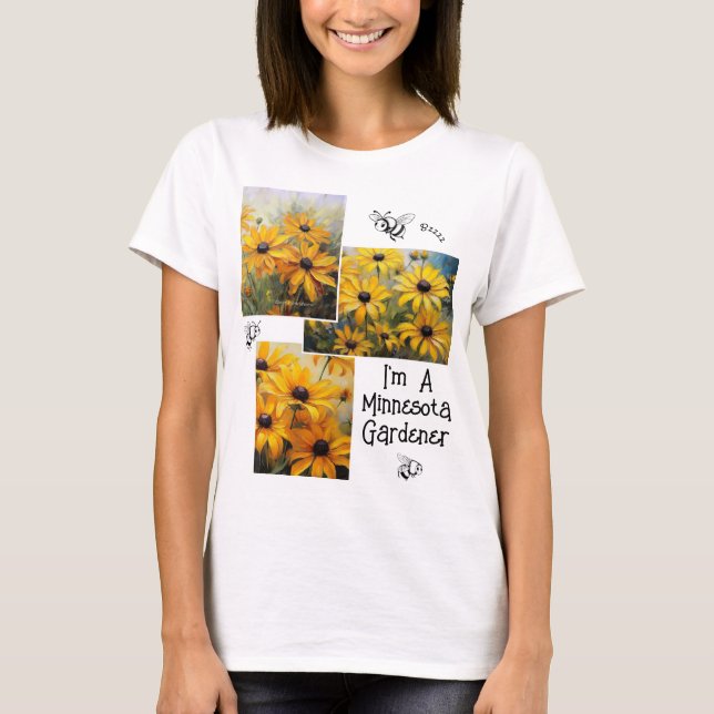 Bzzz - Blommigt T-Shirt (Framsida)
