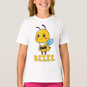 BZZZ Cute Childrens Bees för barn - Tecknad Bee T Shirt