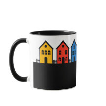 C02 - Tasse mit Dorf Kleinstadt Skyline