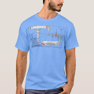 C124 Globemaster II American go Flygplan Diagrams T Shirt