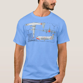 C124 Globemaster II American go Flygplan Diagrams  T Shirt