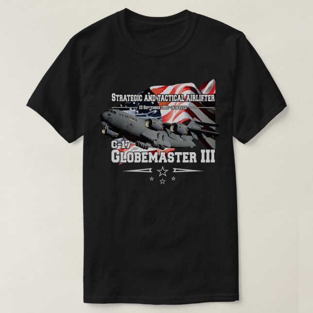 C17 Transportflygplan inom Globemaster III T Shirt (Design framsida)