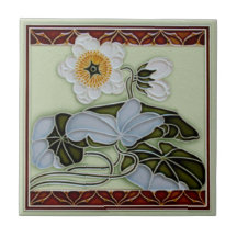 c1905 Tysk Blommigt Art nouveau Reproduction 