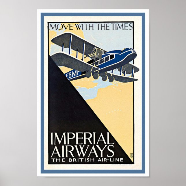 c1930s TRAVEL POSTER IMPERIAL AIRWAYS (Framsidan)