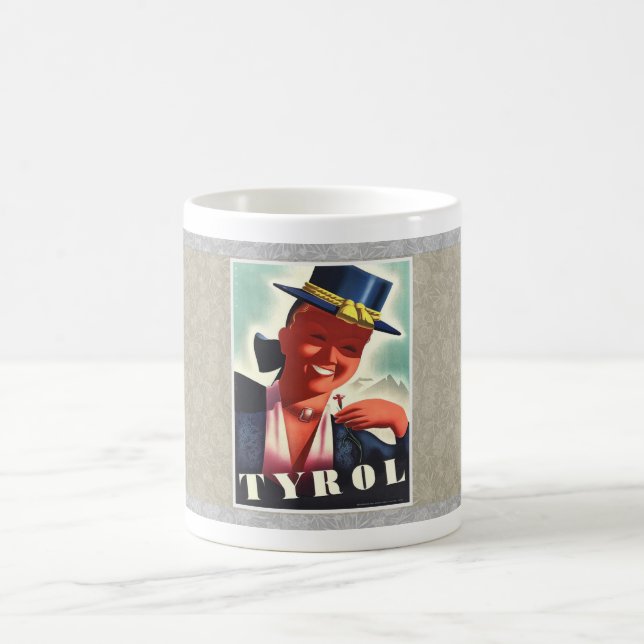 c1940 ÖSTERRIKE / TYROLEN RESEREKLAMPOSTER MCM  Kaffemugg (Center)