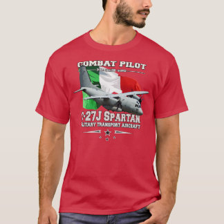 C27J Militärt transportflygplan i Spartan T Shirt
