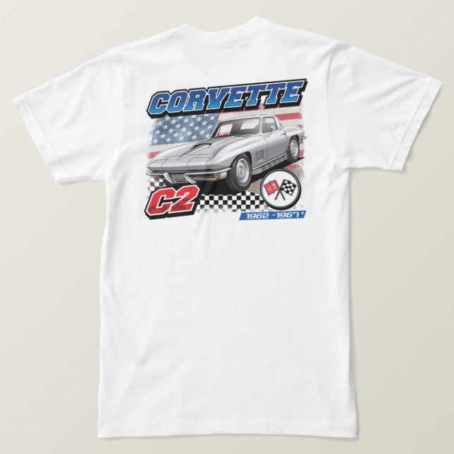 C2 Corvette - 2-sidig Manar mot T-Shirt (Design baksida)