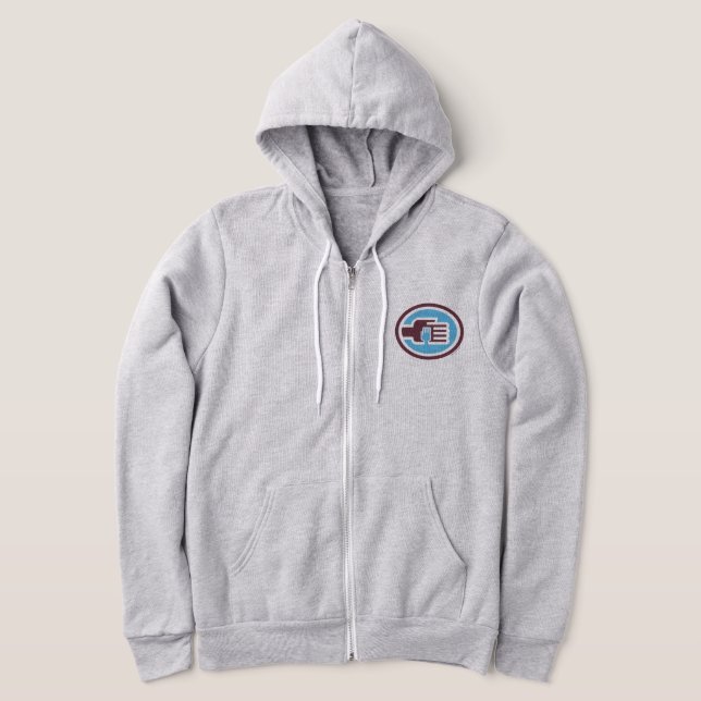 C2B: 2T-LtBlu-Långärmad Zip-D Hoodie T Shirt (Laydown)