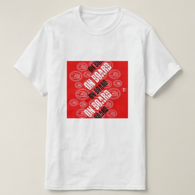 C2B: OMBORD RED Basic T-Shirt (Design framsida)