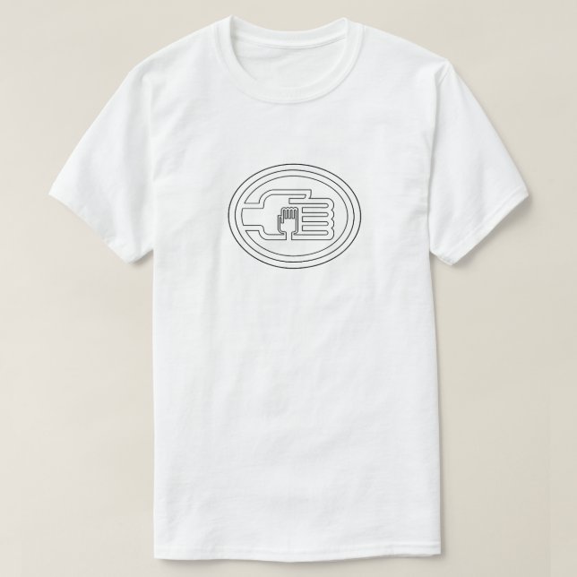 C2B: T-Shirt WHT Logotyp-disposition Blk (Design framsida)