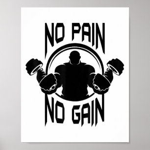 C386 Ingen Smärta Ingen Förstärkning Gymträning Fi Poster