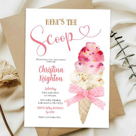 C6 Rosa bandet flicka Glass Baby Shower Inbjudningar