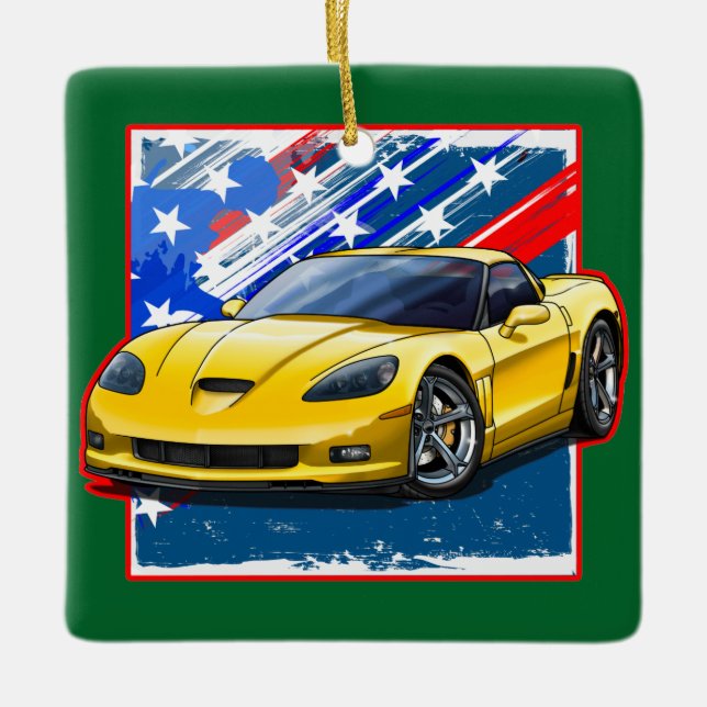 C6_Yellow Julgransprydnad Keramik (Framsida)