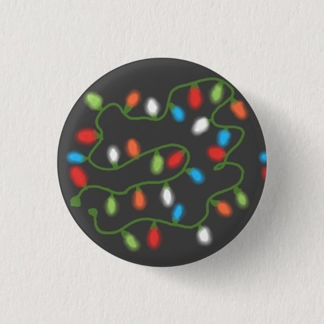 C7 Christmas Lights Button (Multi & Gray) Knapp (Framsida)