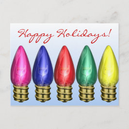 C9 Light Bulbs Christmas Holiday Helg Vykort